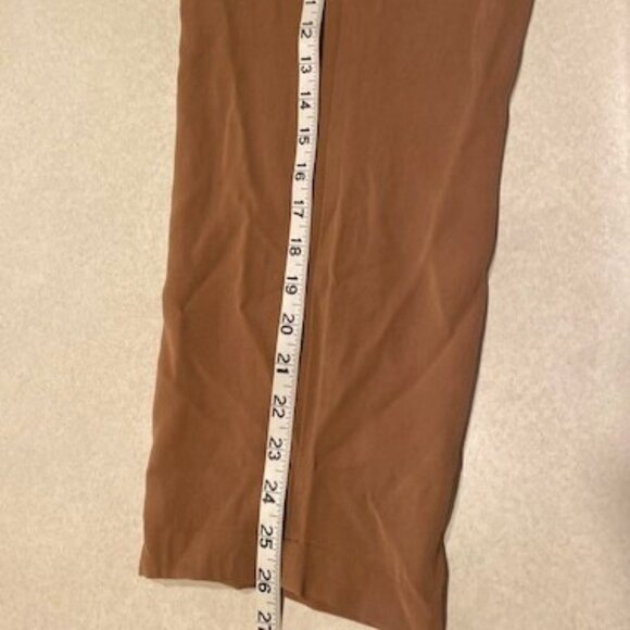 INC NWT Women's $89 Brown Saira High Waist Tapered Leg Belt Pockets Pants Sz 12 - Picture 10 of 11